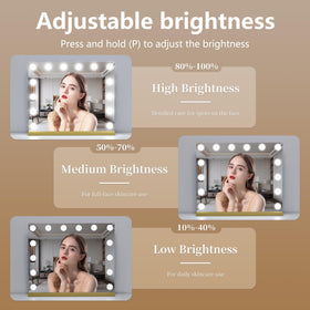 NUSVAN Vanity Mirror with Lights mounted on wall