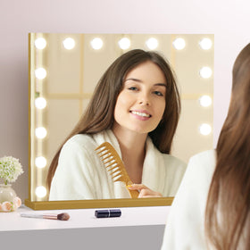 NUSVAN Vanity Mirror with Lights showing the reflection area