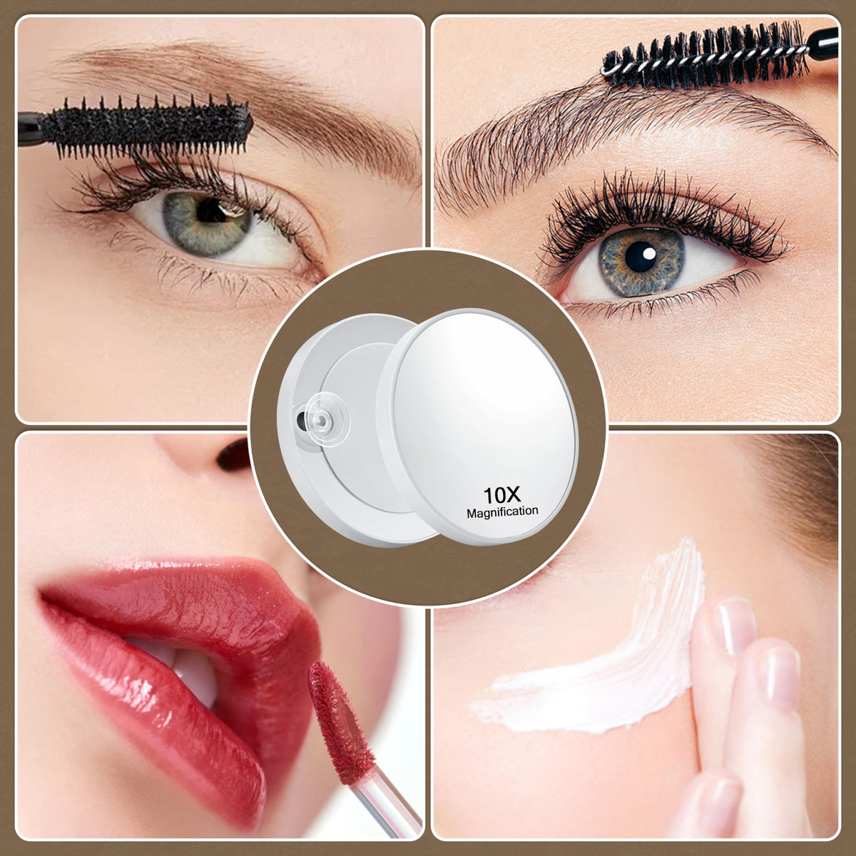 NUSVAN Vanity Mirror with Lights with dimmable bulbs on