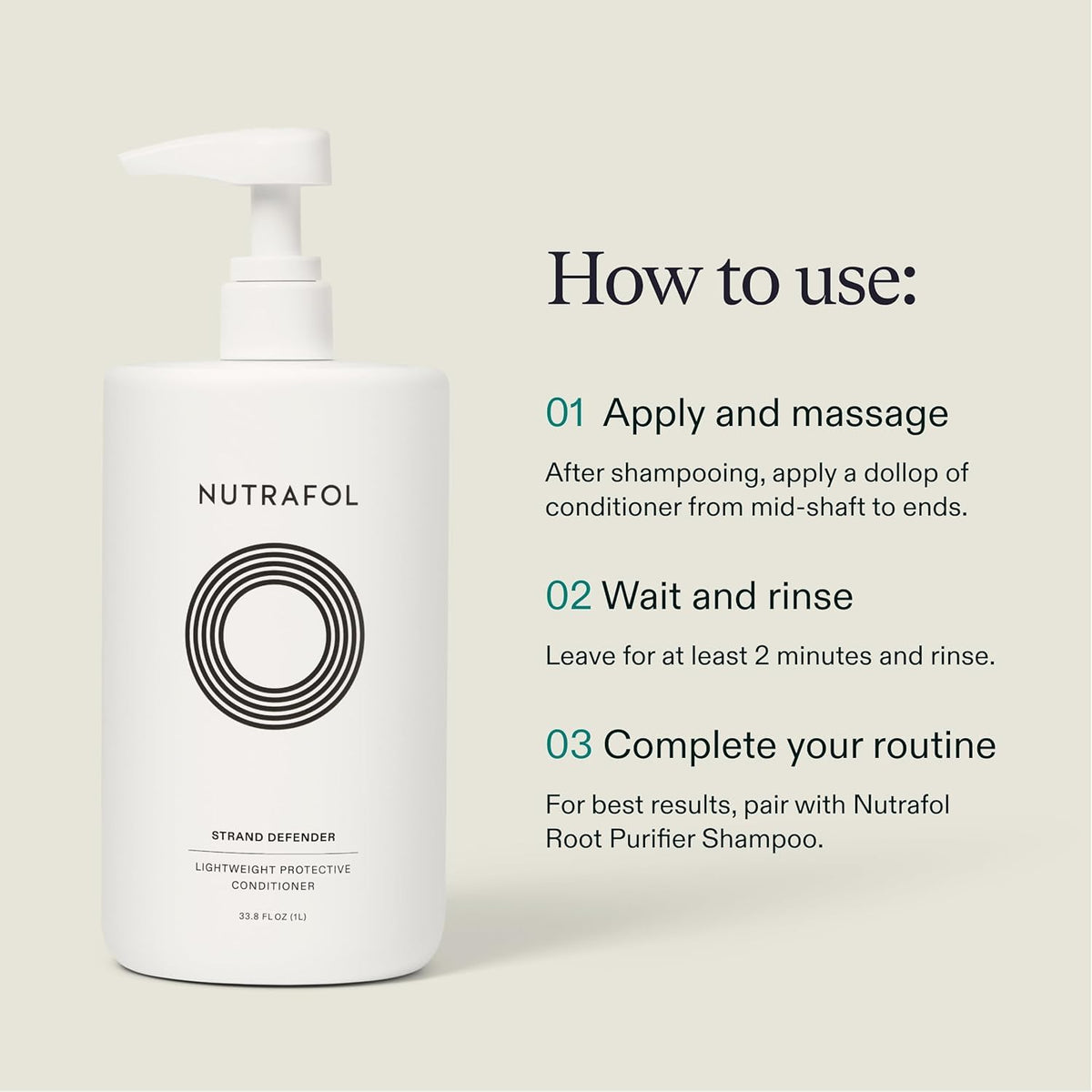 Nutrafol Conditioner 1L back view