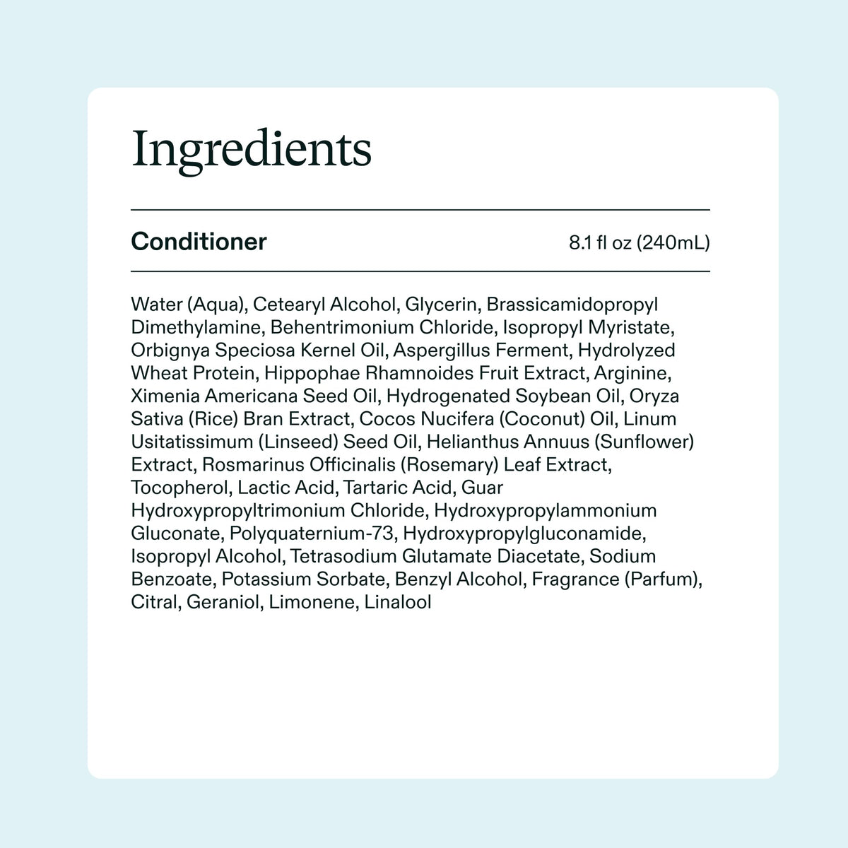 Nutrafol Conditioner packaging details