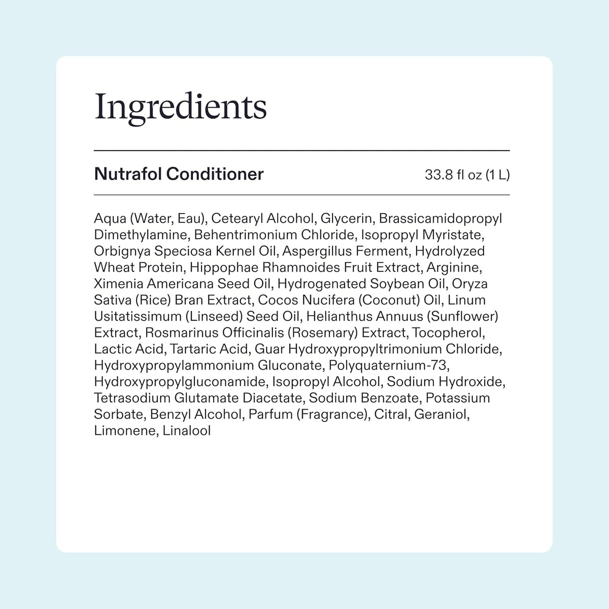 Nutrafol Conditioner texture on hand