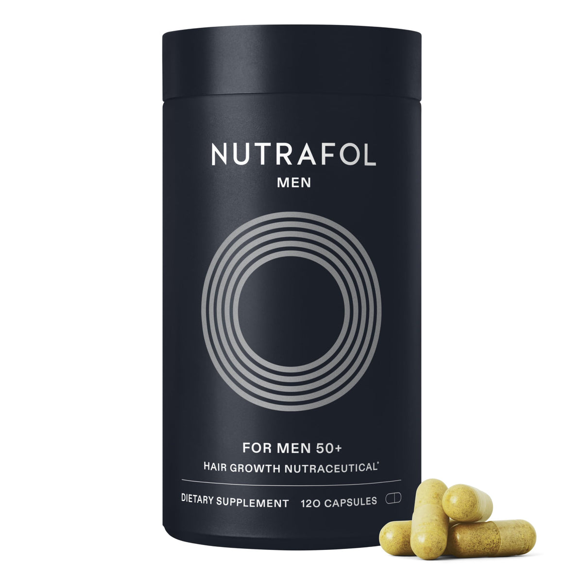 Nutrafol Men 50+ Hair Growth Supplements 1-month bottle front view