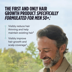 Nutrafol Men 50+ Hair Growth Supplements side view with capsules