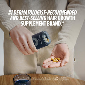 Nutrafol Men Hair Growth Supplements bottle side view