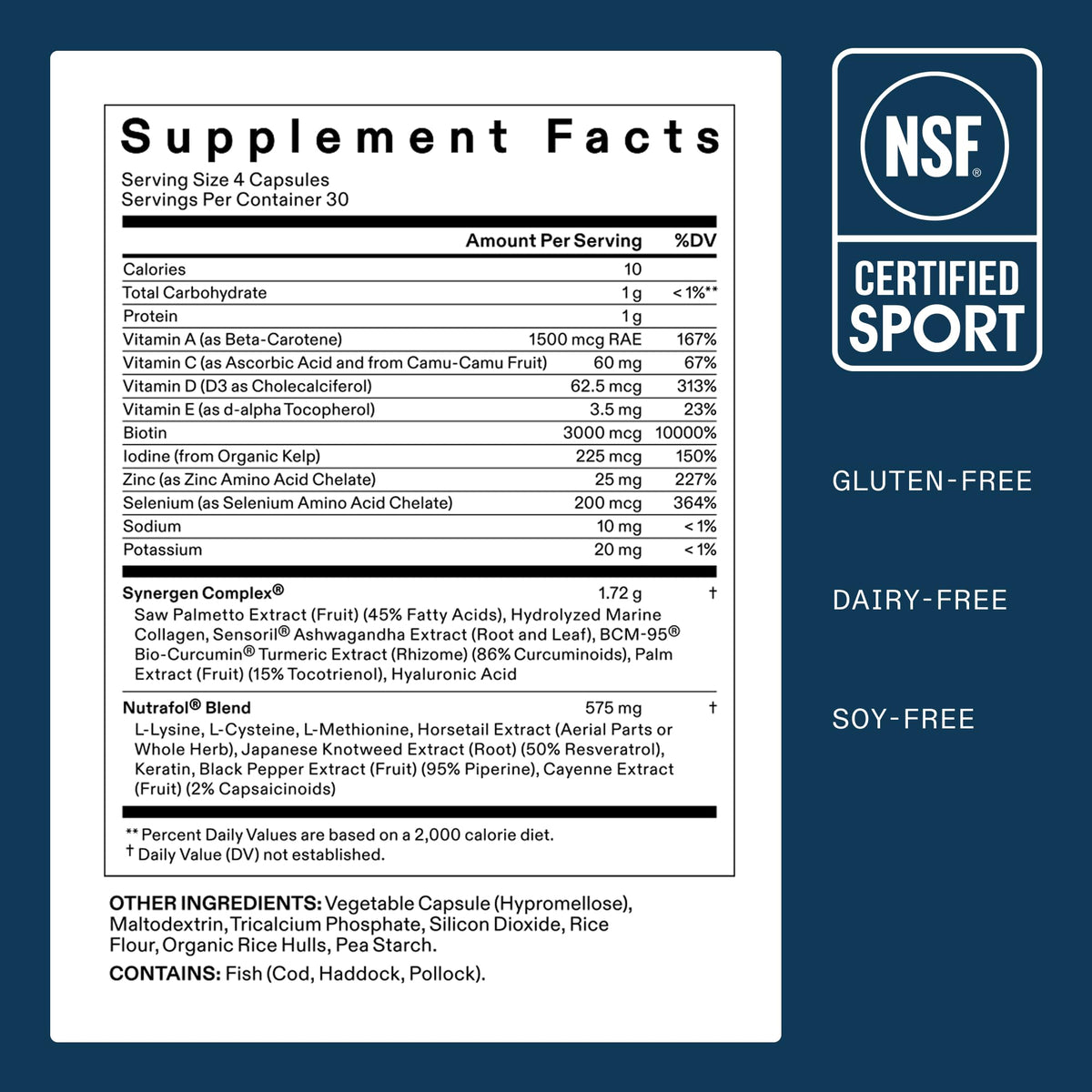 Nutrafol Men Hair Growth Supplements capsules in a hand