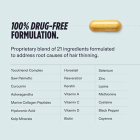 Nutrafol Men Hair Growth Supplements ingredients list