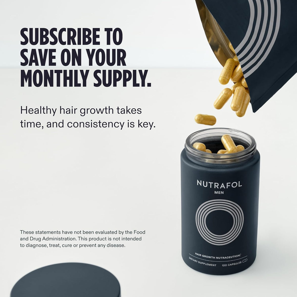 Nutrafol Men Hair Growth Supplements lifestyle shot