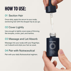 Nutrafol Men's Hair Serum application on scalp