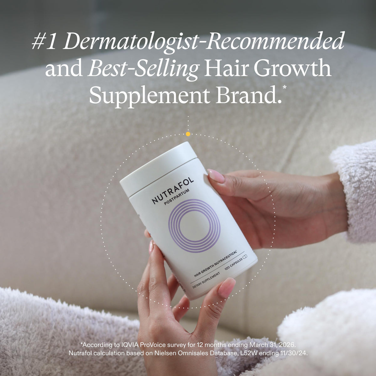 Nutrafol Postpartum Hair Growth Supplements refill pouch