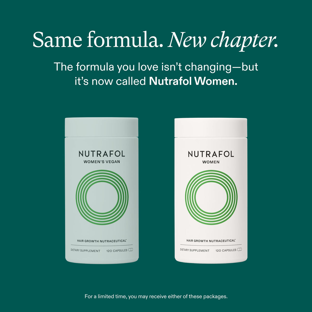 Nutrafol Women Hair Growth Supplements bottle side view