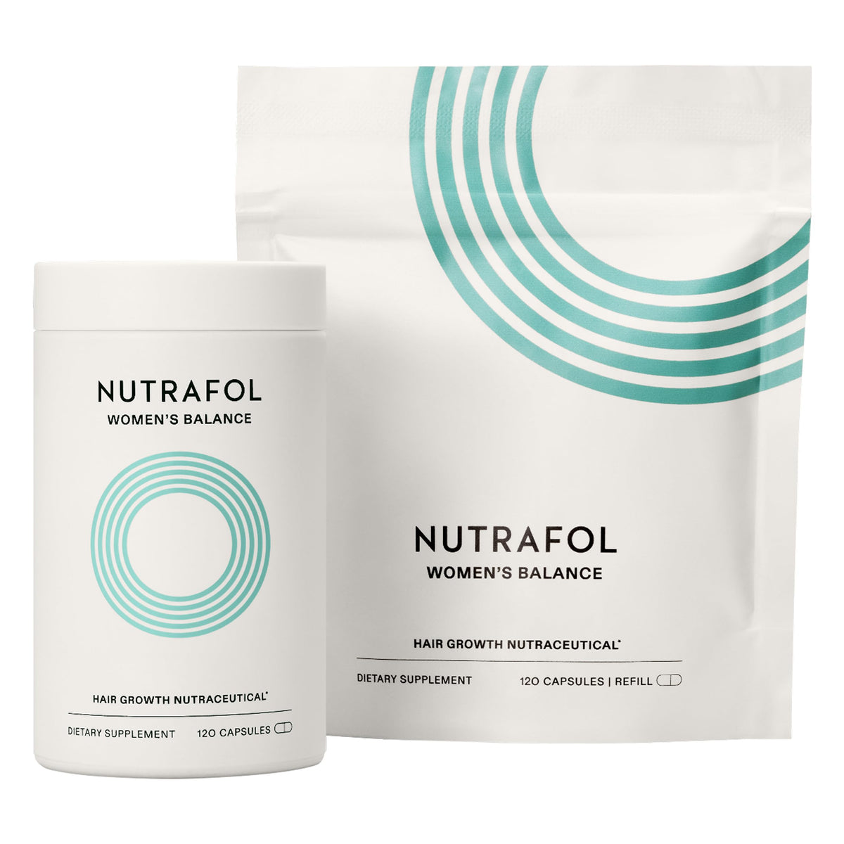 Nutrafol Women's Balance Hair Growth Supplements bottle front view