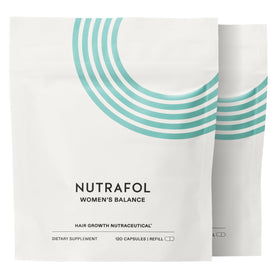 Nutrafol Women's Balance Hair Growth Supplements front view of pouch