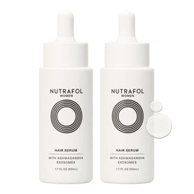 Nutrafol Women's Hair Serum two 1.7 fl oz bottles front view