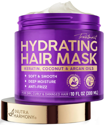NUTRAHARMONY Hydrating Hair Mask 10oz front view