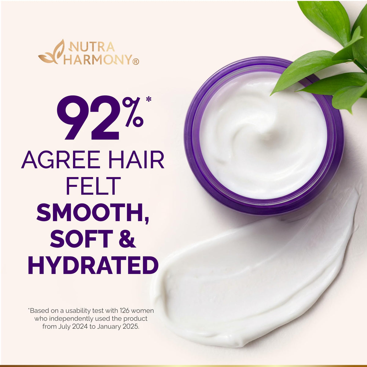 NUTRAHARMONY Hydrating Hair Mask in bathroom setting