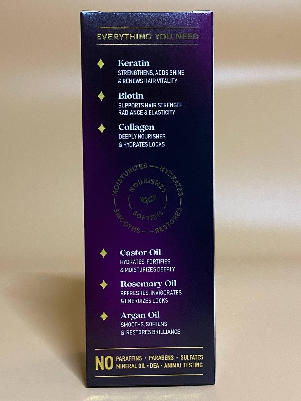 NUTRAHARMONY Hydrating Hair Serum packaging detail