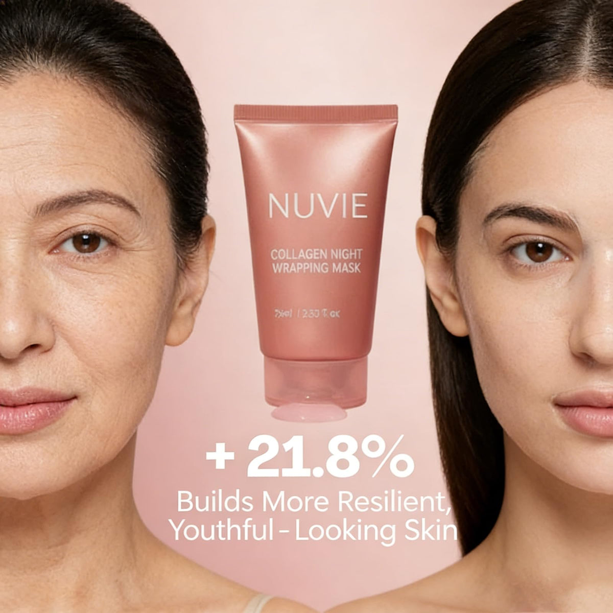 Nuvie Collagen Overnight Peel Off Face Mask brush for application