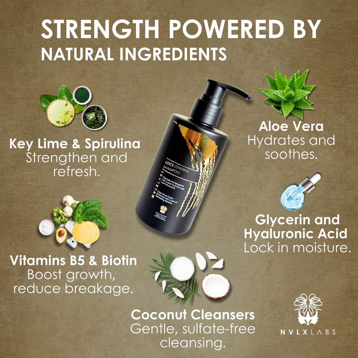 NVLX LABS Herbal Locs Shampoo 8 Oz lather demonstration