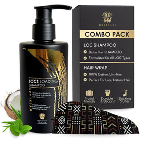 NVLX LABS Locs Care Set includes shampoo and cotton wrap