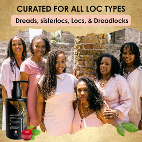 NVLX LABS Locs Care Set on bathroom counter