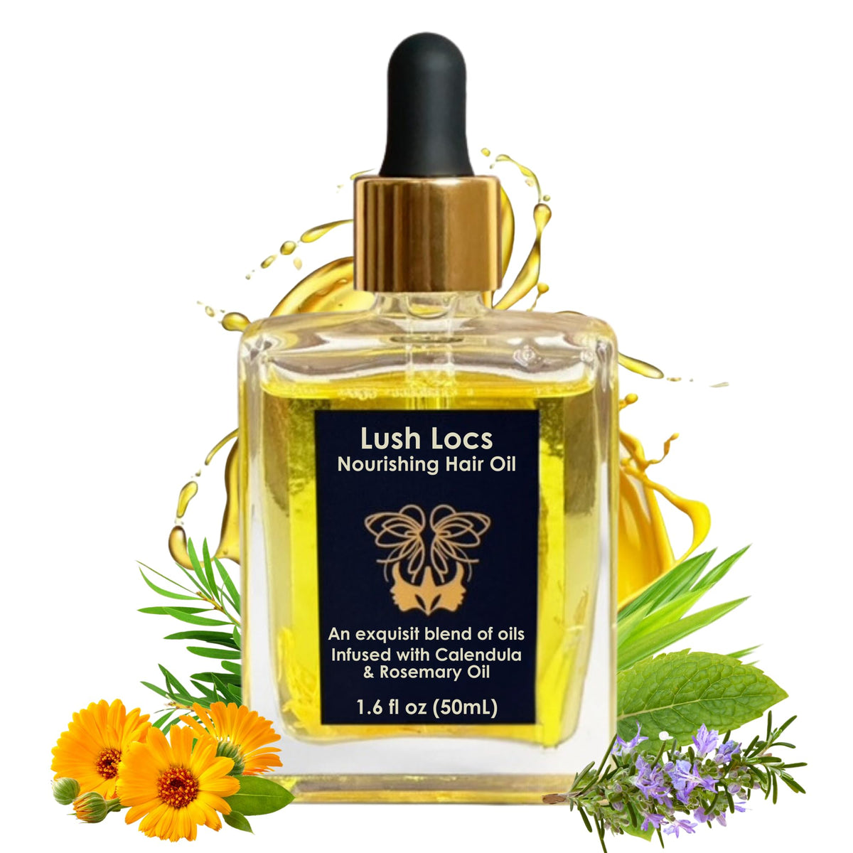 NVLX LABS Rosemary Hair Oil 1.6 Oz back view