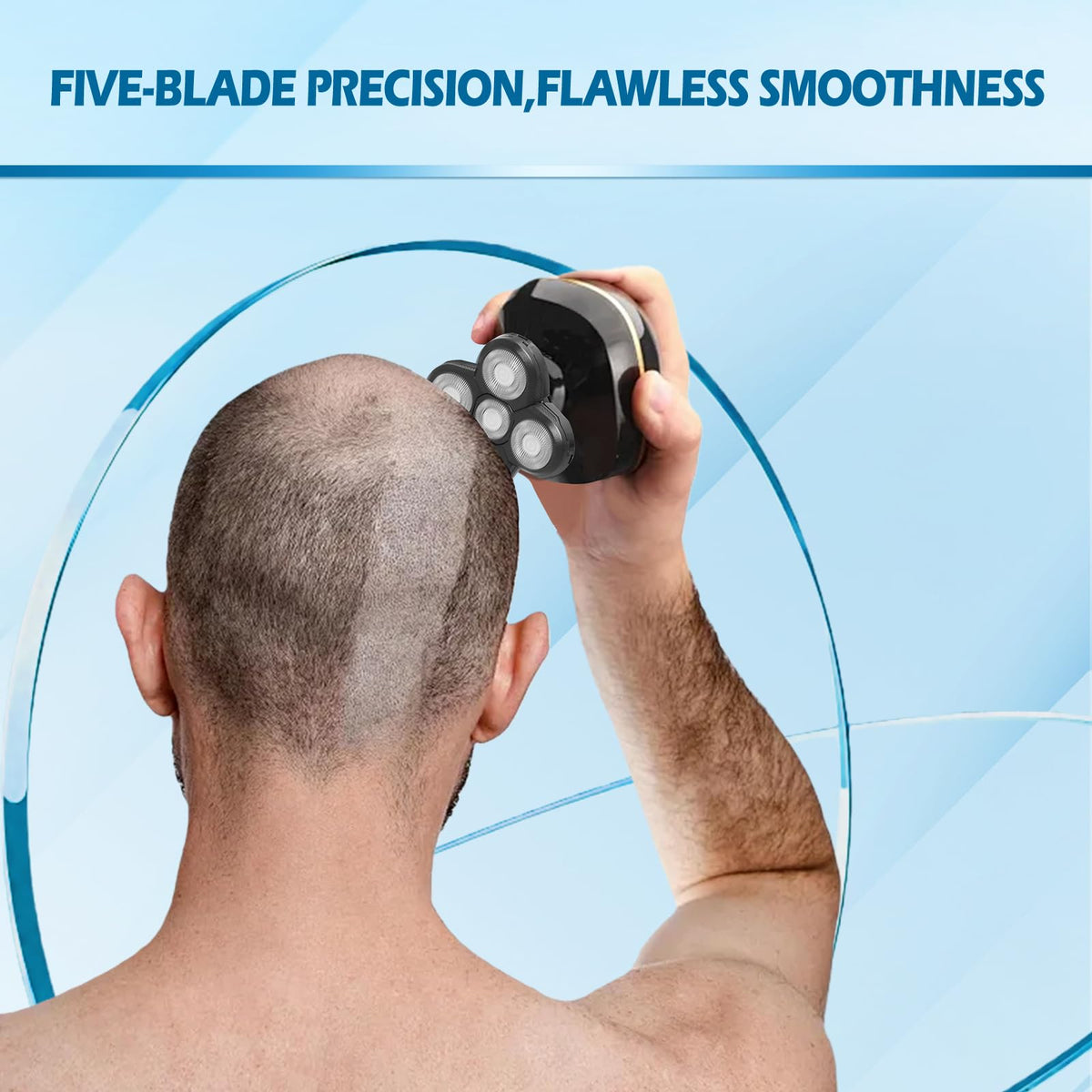 NXPPYY 5 Pack Replacement Blades for Freebird Shaver side view
