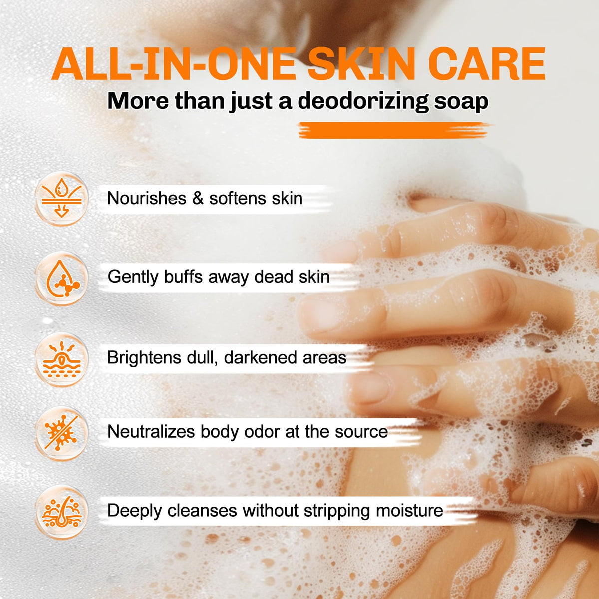 NXPPYY Persimmon Soap Bar in hand
