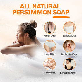 NXPPYY Persimmon Soap Bar with fresh persimmons
