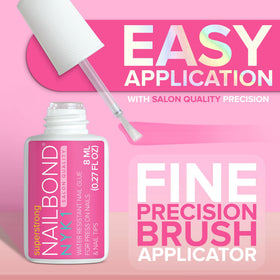 NYK1 Super Strong Nail Glue 8ml brush applicator close-up