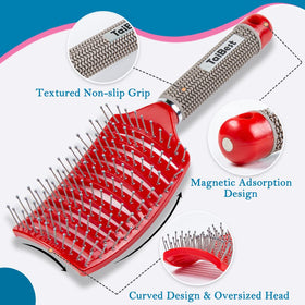 Nylon pin bristles of TaiBest detangling brush