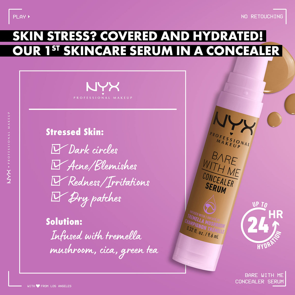 NYX Bare With Me Concealer Serum applicator close-up