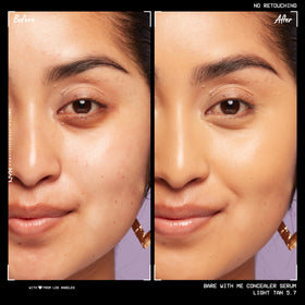 NYX Bare With Me Concealer Serum Light Tan texture on skin