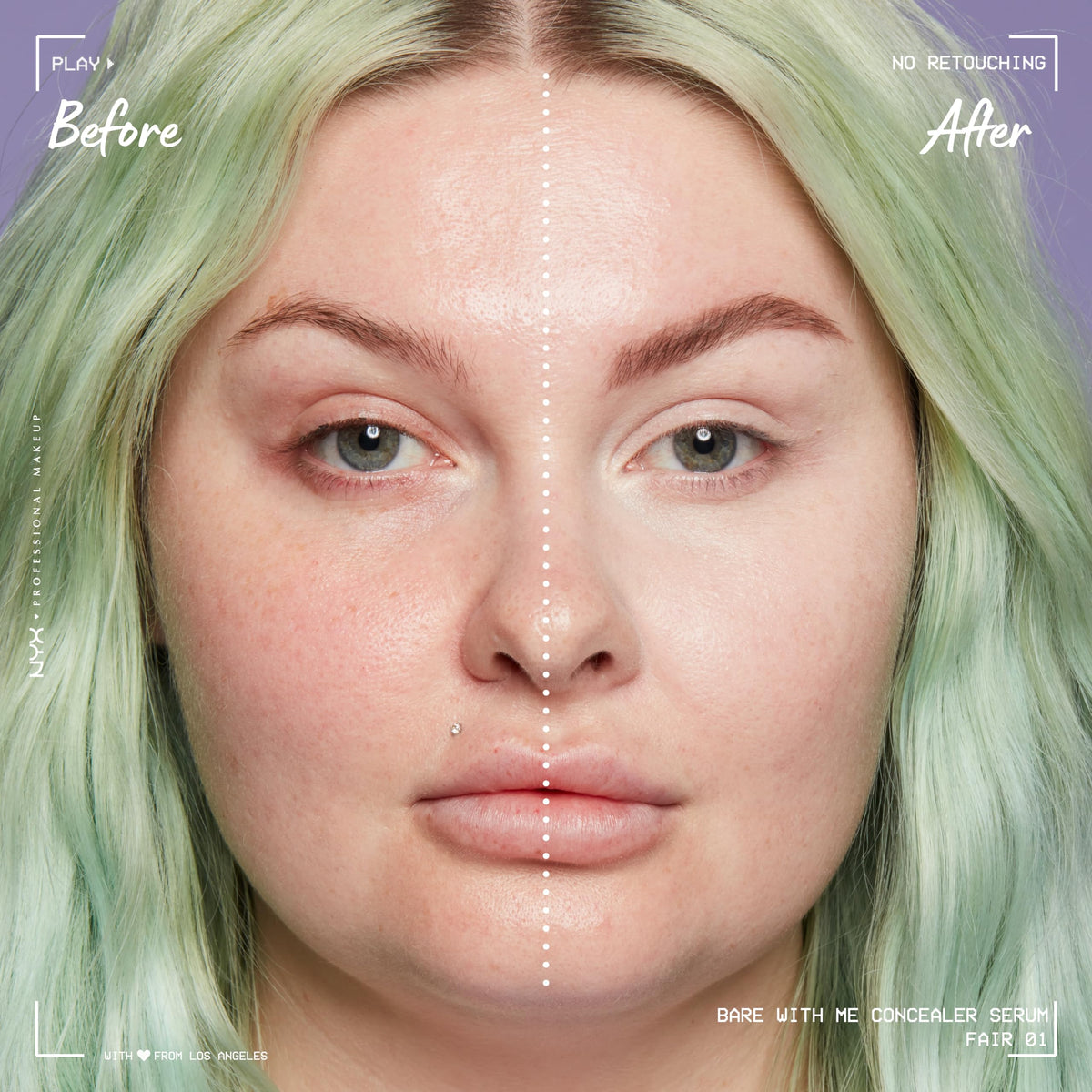 NYX Bare With Me Concealer Serum on skin swatch