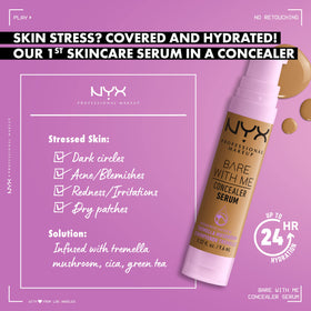 NYX Bare With Me Concealer Serum showing pump applicator