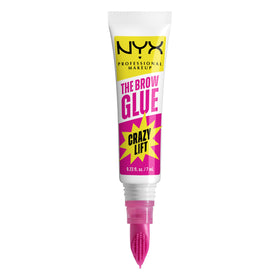 NYX Brow Glue Crazy Lift clear gel front view with comb