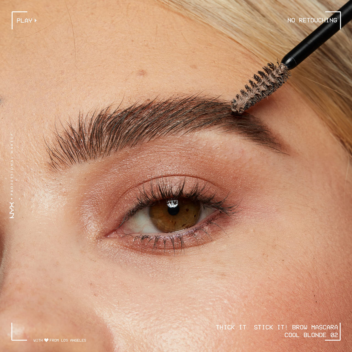 NYX Brow Mascara applied on eyebrows for a natural look