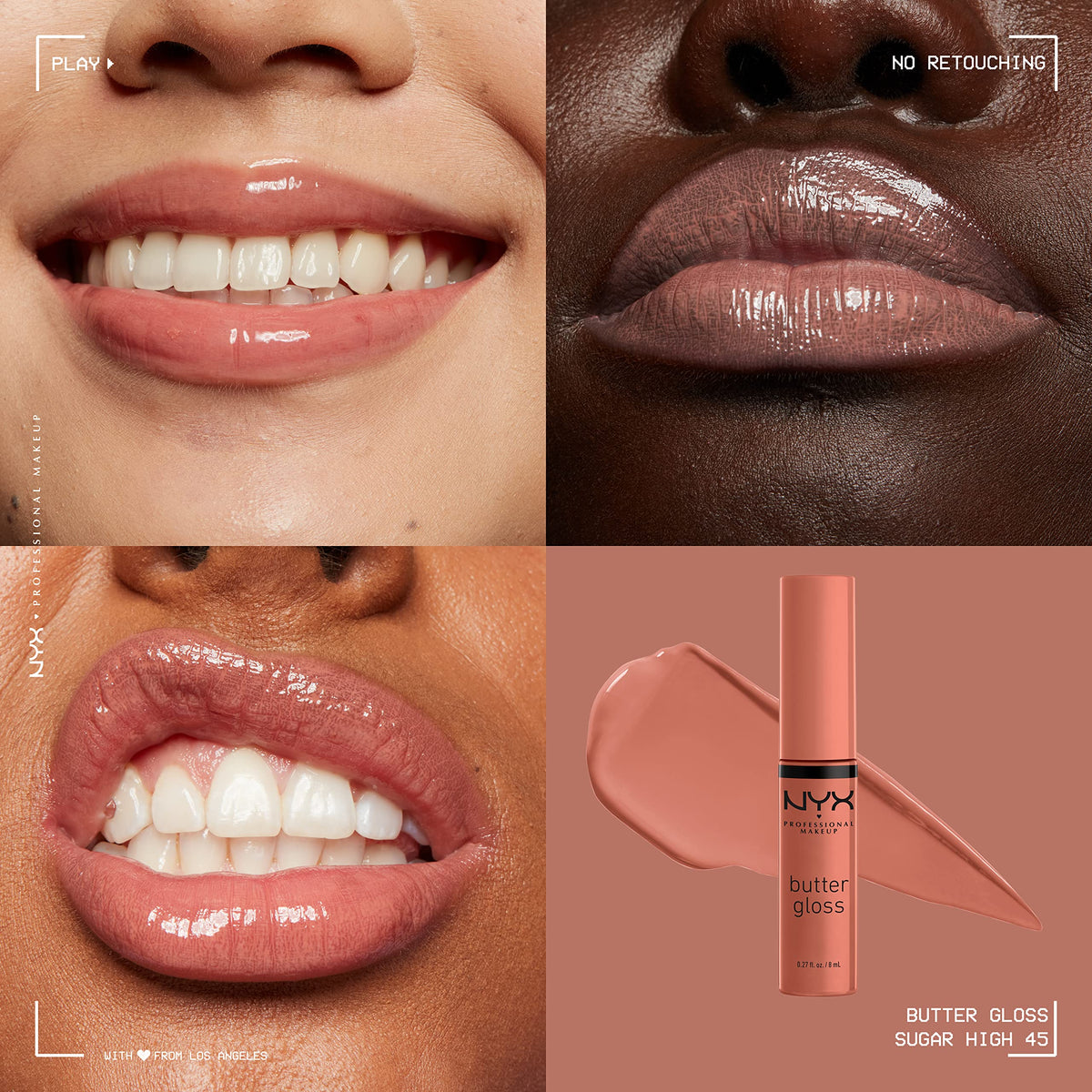 NYX Butter Gloss Pack of 3 with applicators