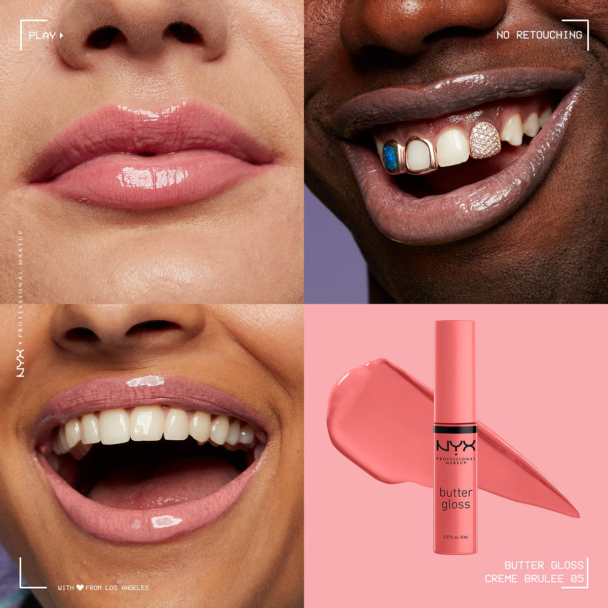 NYX Butter Gloss packaging with product details