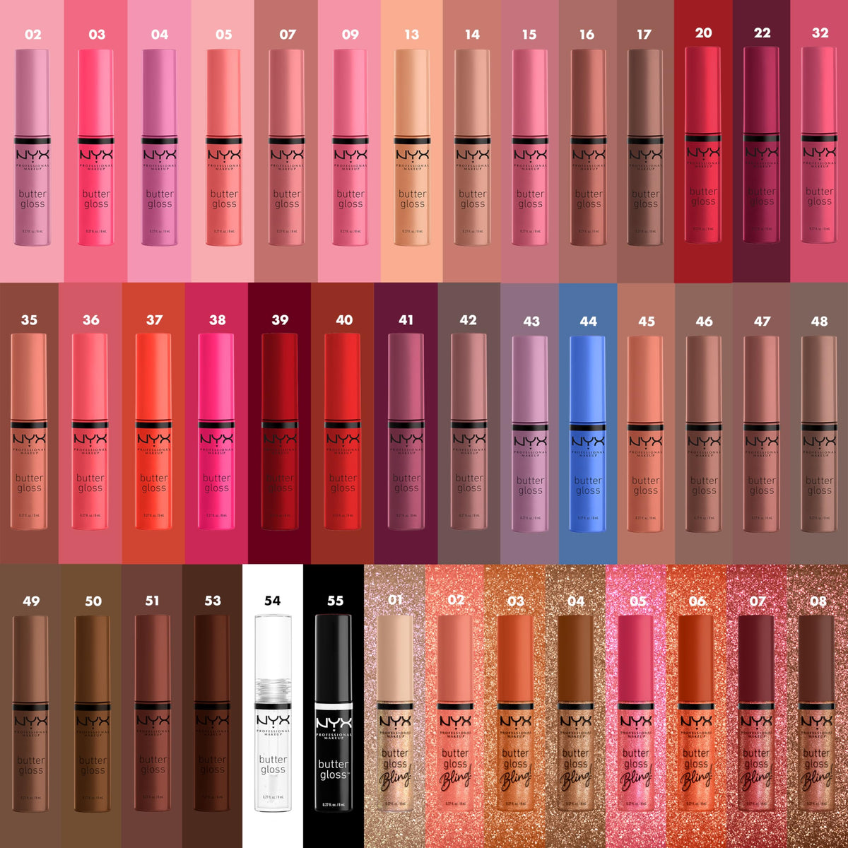 NYX Butter Gloss Sugar Glass packaging details
