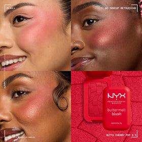 NYX Buttermelt Blush Butta Cherry Pop with brush