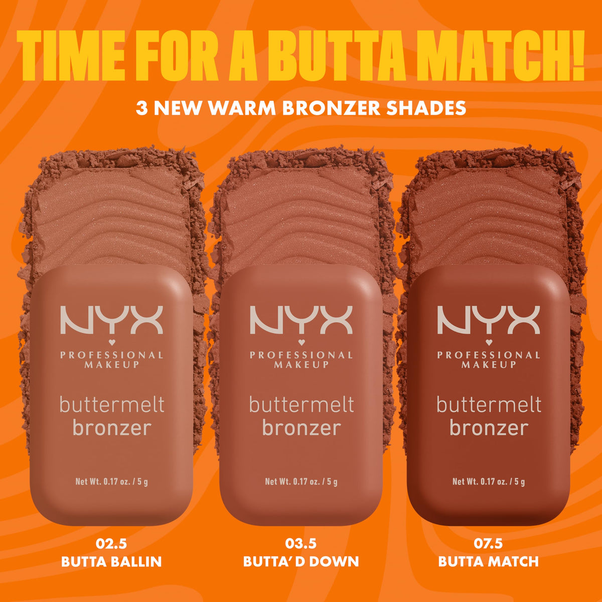 NYX Buttermelt Bronzer in light medium warm shade
