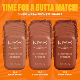 NYX Buttermelt Bronzer in light medium warm shade