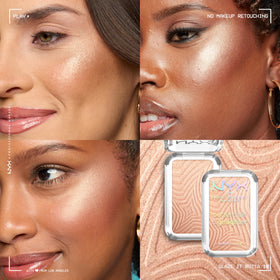NYX Buttermelt Highlighter 10 Glaze It Butta close-up of texture