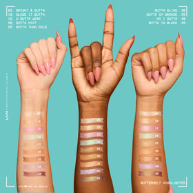 NYX Buttermelt Highlighter 10 Glaze It Butta on makeup vanity