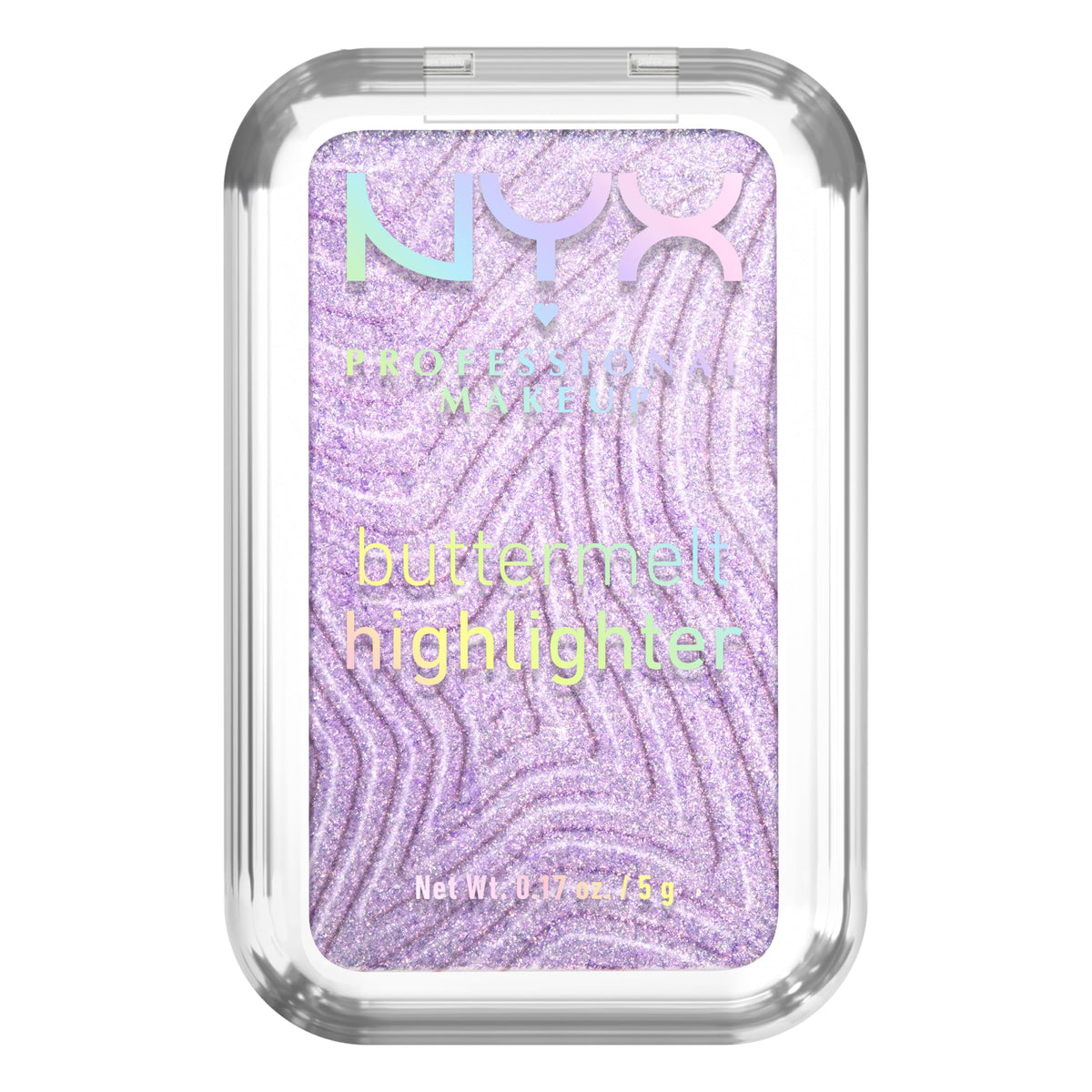 NYX Buttermelt Highlighter Holographic Lavender front view