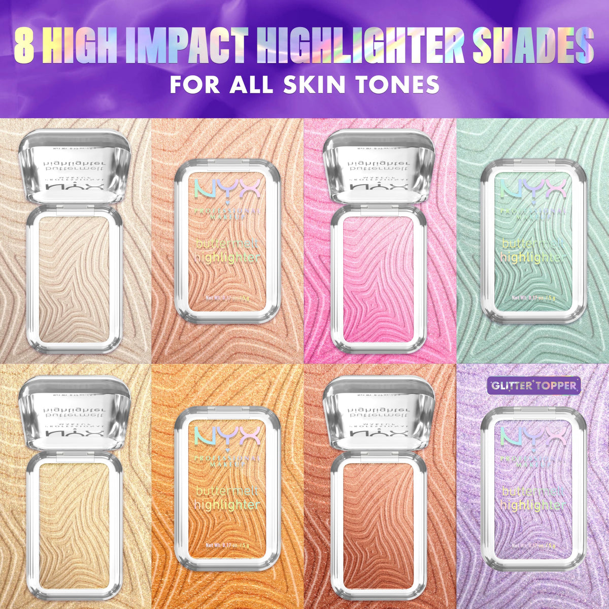 NYX Buttermelt Highlighter in natural light