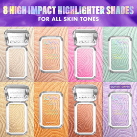 NYX Buttermelt Highlighter Light Gold multi-chrome effect