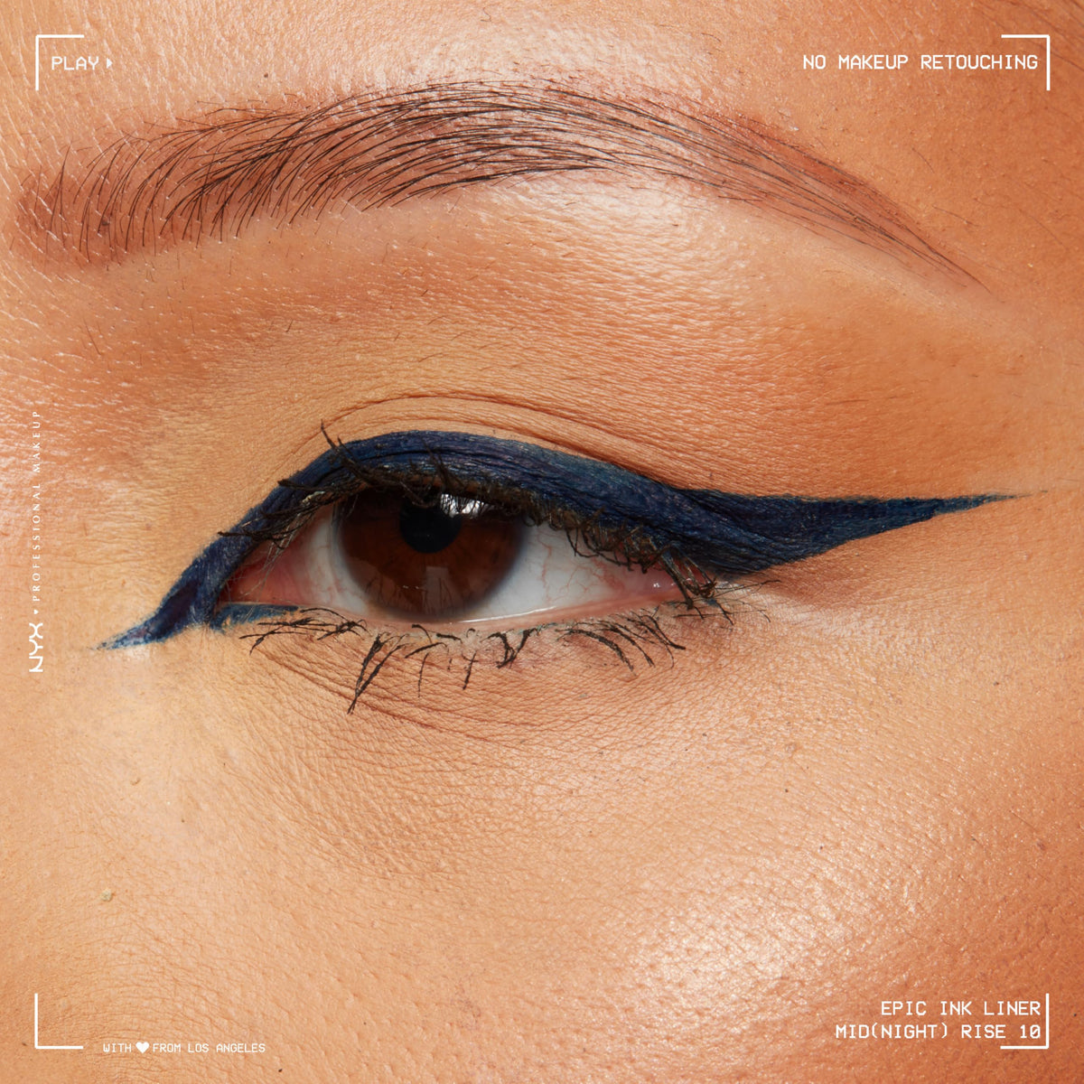 NYX Epic Ink Eyeliner application on eyelid