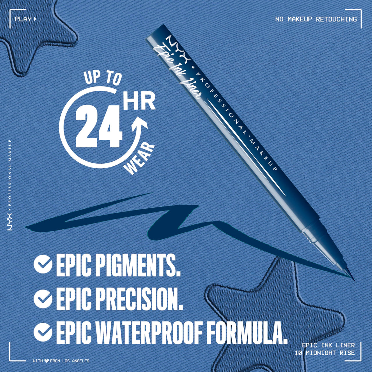 NYX Epic Ink Eyeliner brush tip close-up